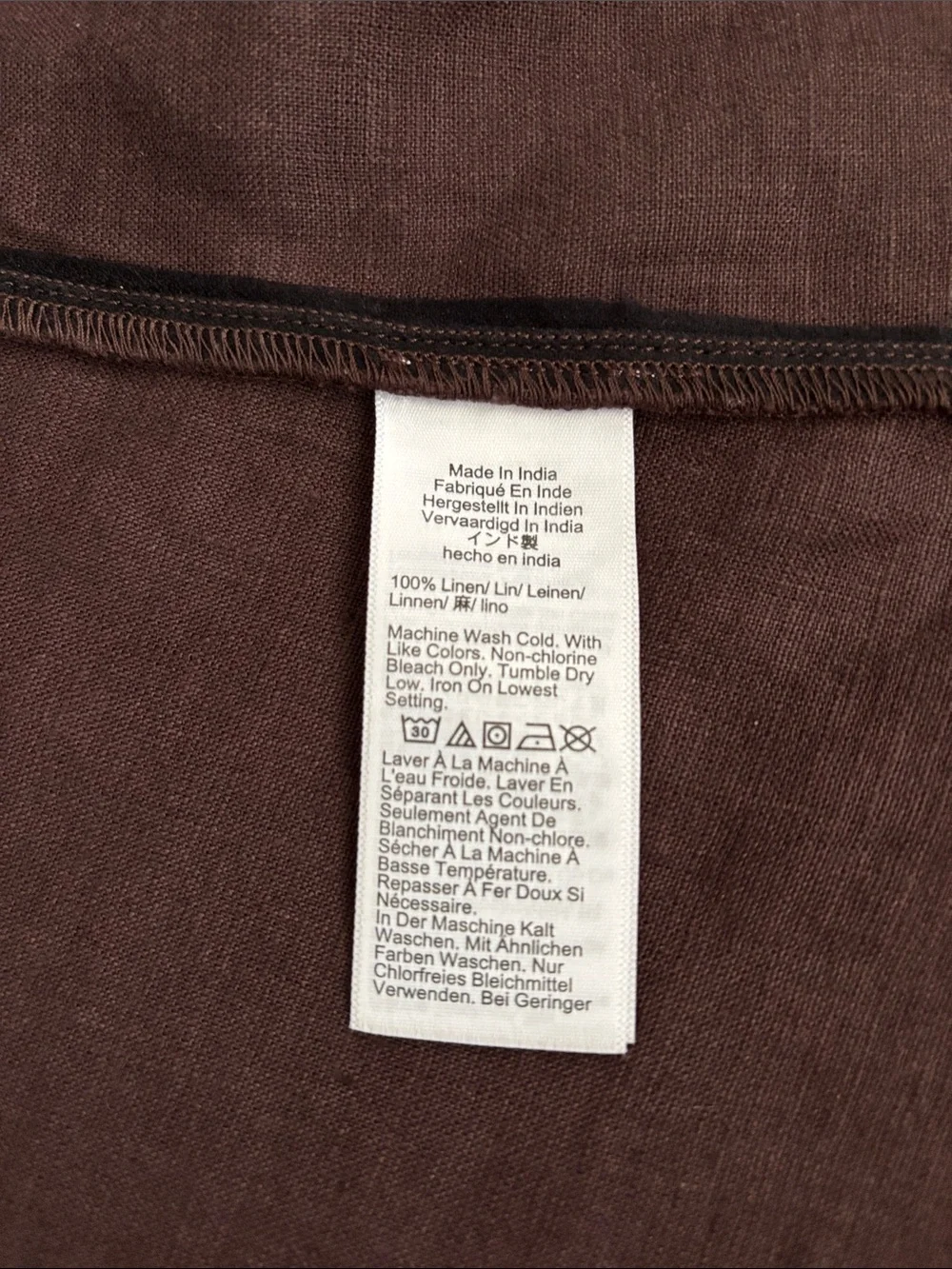 J.Crew Maxine Pascal Swingy Top Shell in Linen Deep Chocolate Small